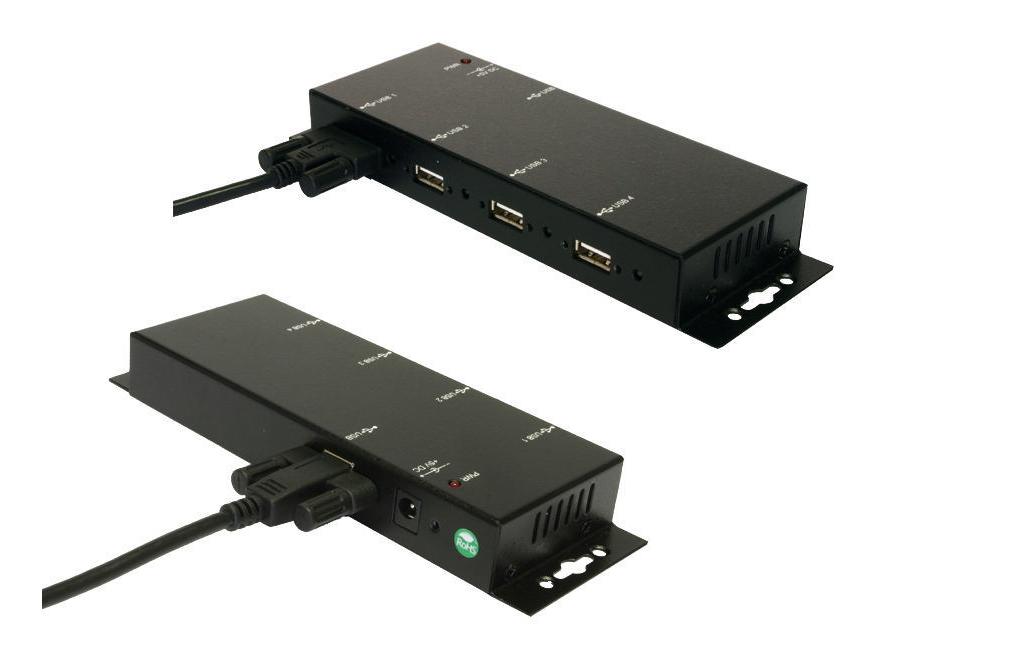 USB-Hub EX-1166HMVExterner 4-Port-USB-Hub, verschraubbar