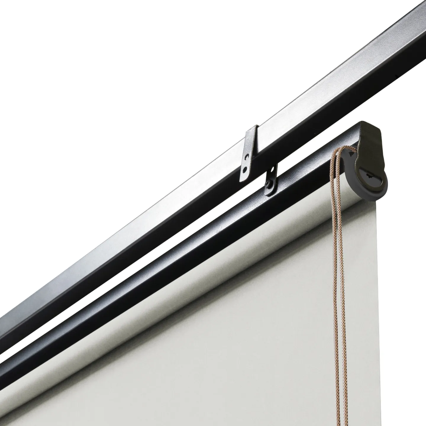 Lot de 2 stores enrouleurs L.124 x H. 225 CM pour pergola écru