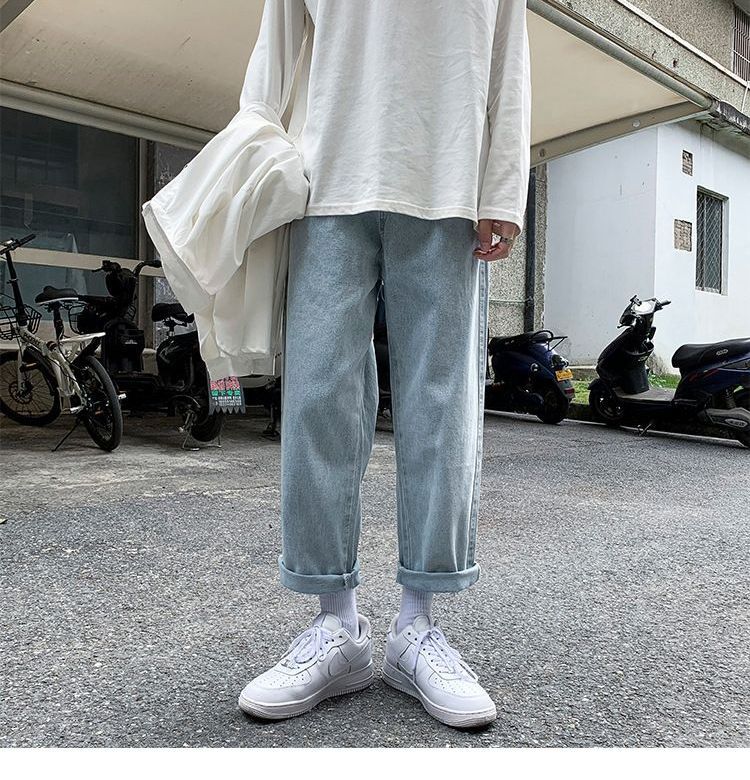 jaywoon - Cropped Straight Leg Jeans