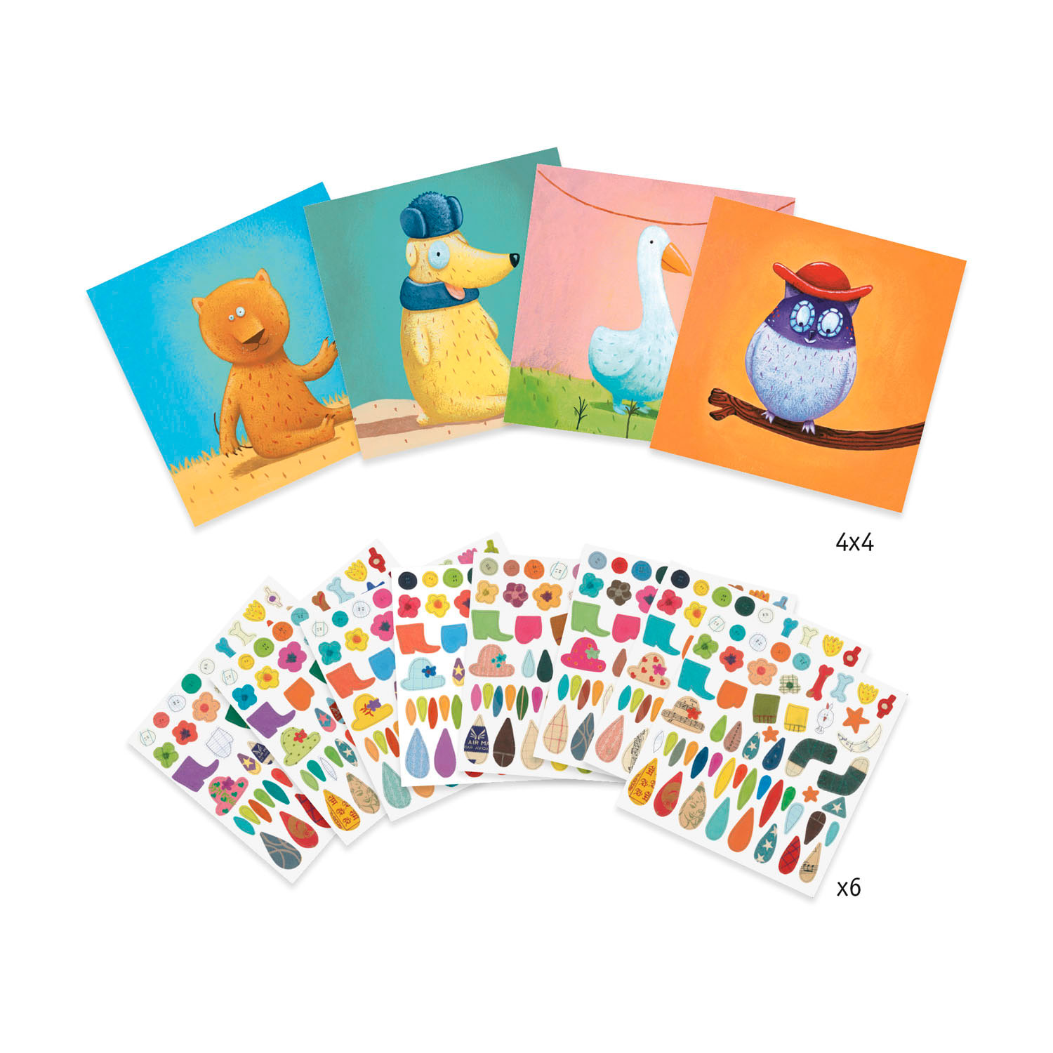 Djeco Stickers Dieren Versieren