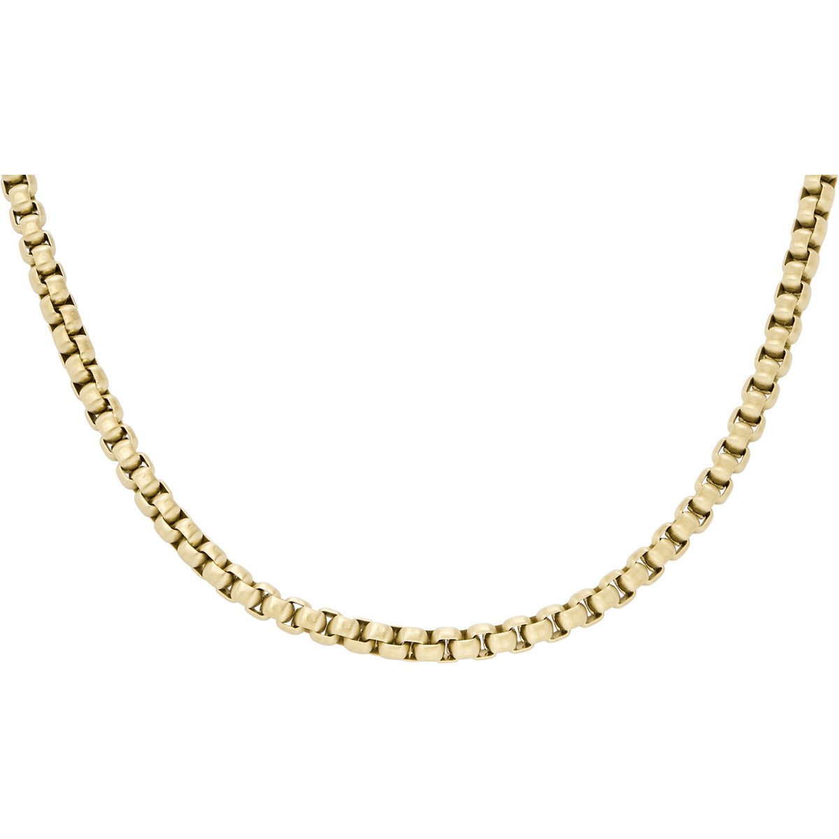 Collier FOSSIL acier inoxydable doré 51 cm