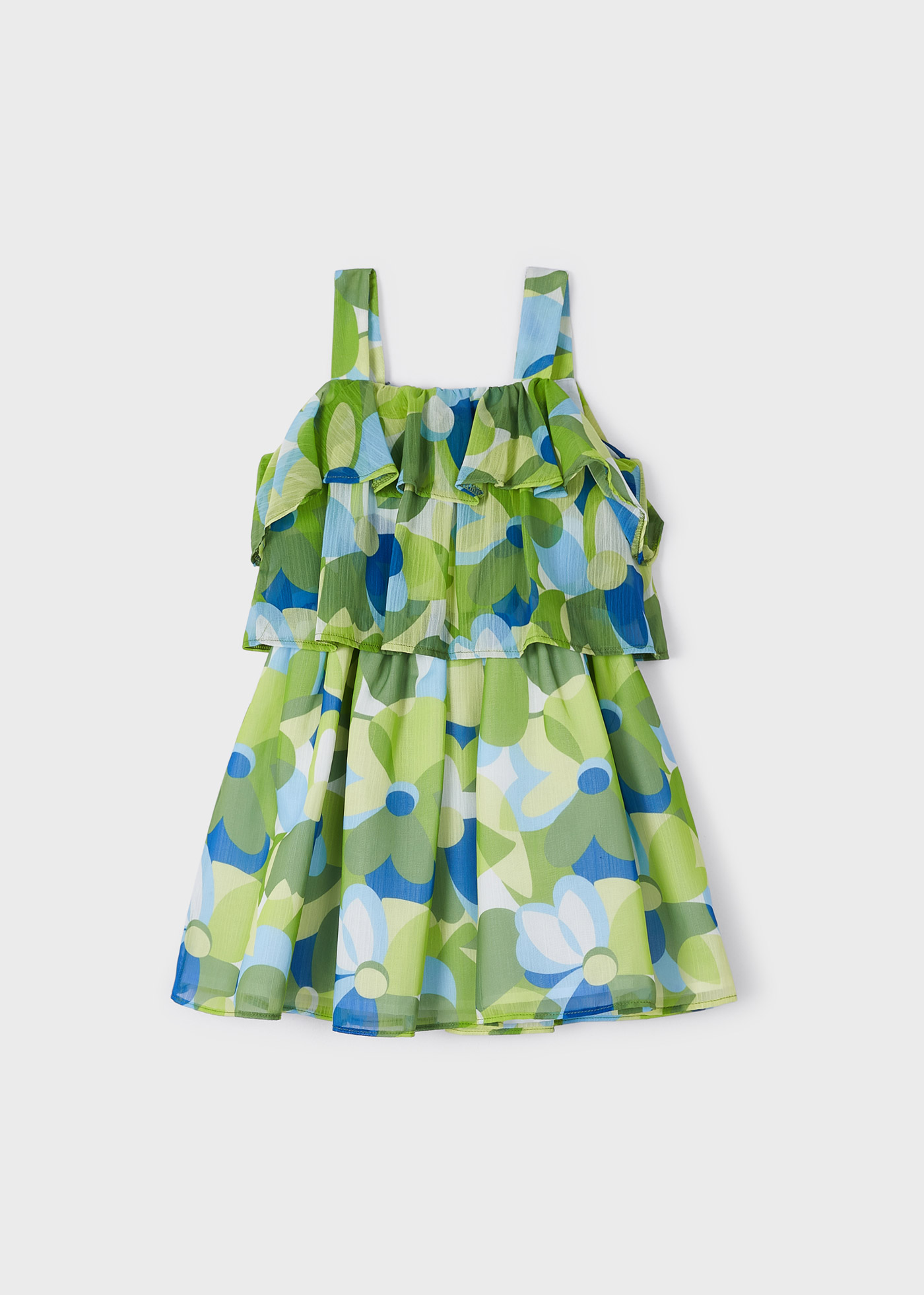 Vestido de chiffon estampado para meninas