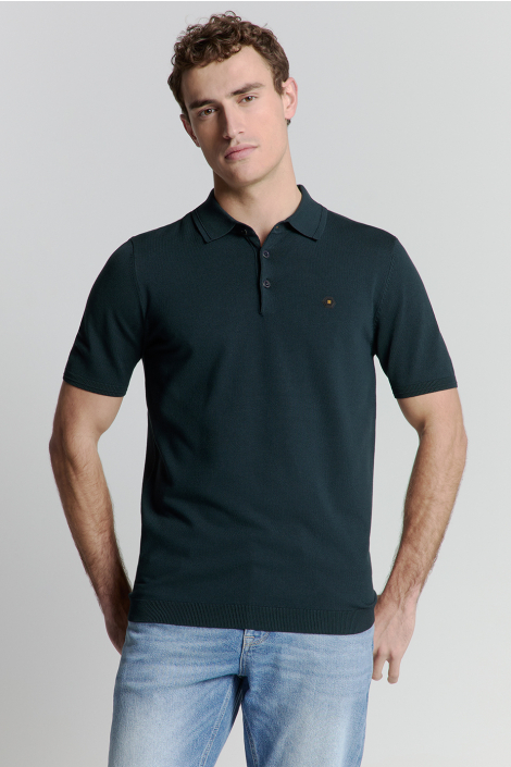 NO-EXCESS blauwe heren polo