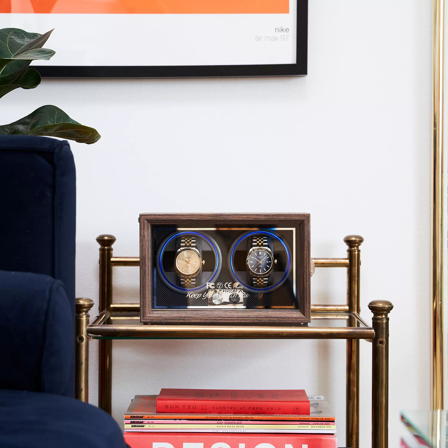 Mulhouse Watch Winder 2 ure Brun Træ KXD0716