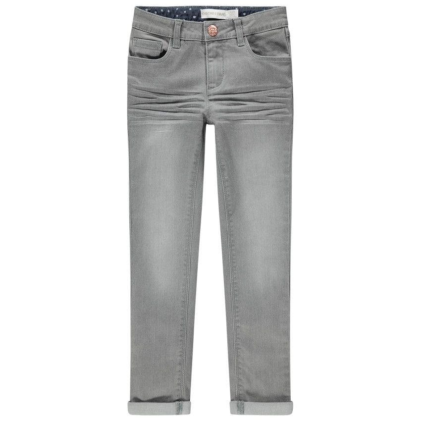 Jeans skinny effet crinkle - Gris chiné