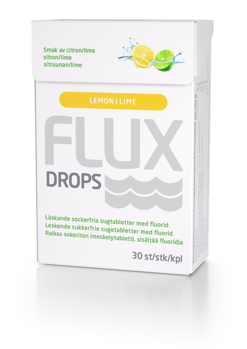 Flux Drops sugetabletter sitron og lime 30 stk
