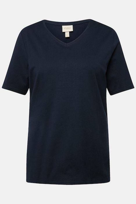 T-Shirts, 2er-Pack, V-Ausschnitt, Halbarm, Biobaumwolle