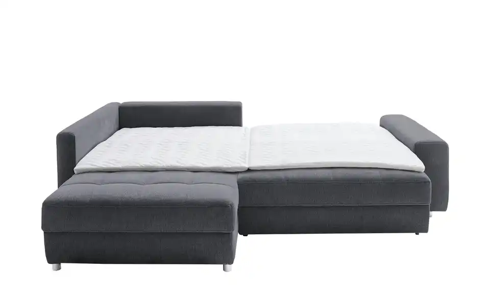 Ecksofa Arissa de Luxe Anthrazit links Webstoff