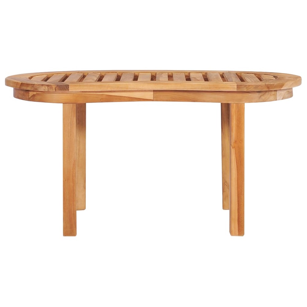 Salon de jardin meuble d'extérieur ensemble de mobilier 3 pièces en forme de banane bois de teck solide