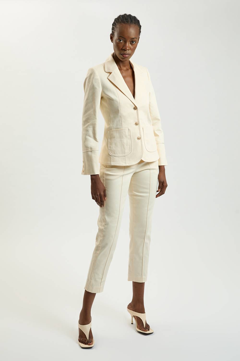 KarenMillen Blazer Cintré À Simple Boutonnage Avec Détails De Passepoil Contrastant