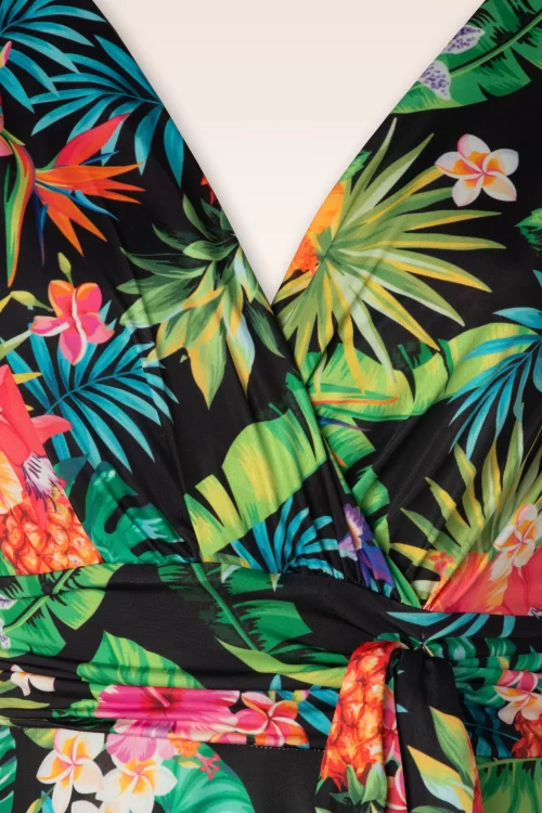 Vintage Chic for Topvintage Jane Tropical swing jurk in multi