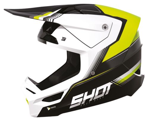 Casque Intégral Shot Race Tracer Jaune Fluo