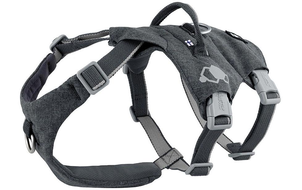Sicherheitsgeschirr Safeguard Harness ECO 40-50, BlackberrySicherheitsgeschirr mit robustem Griff und Leinenring an der Vorderseite