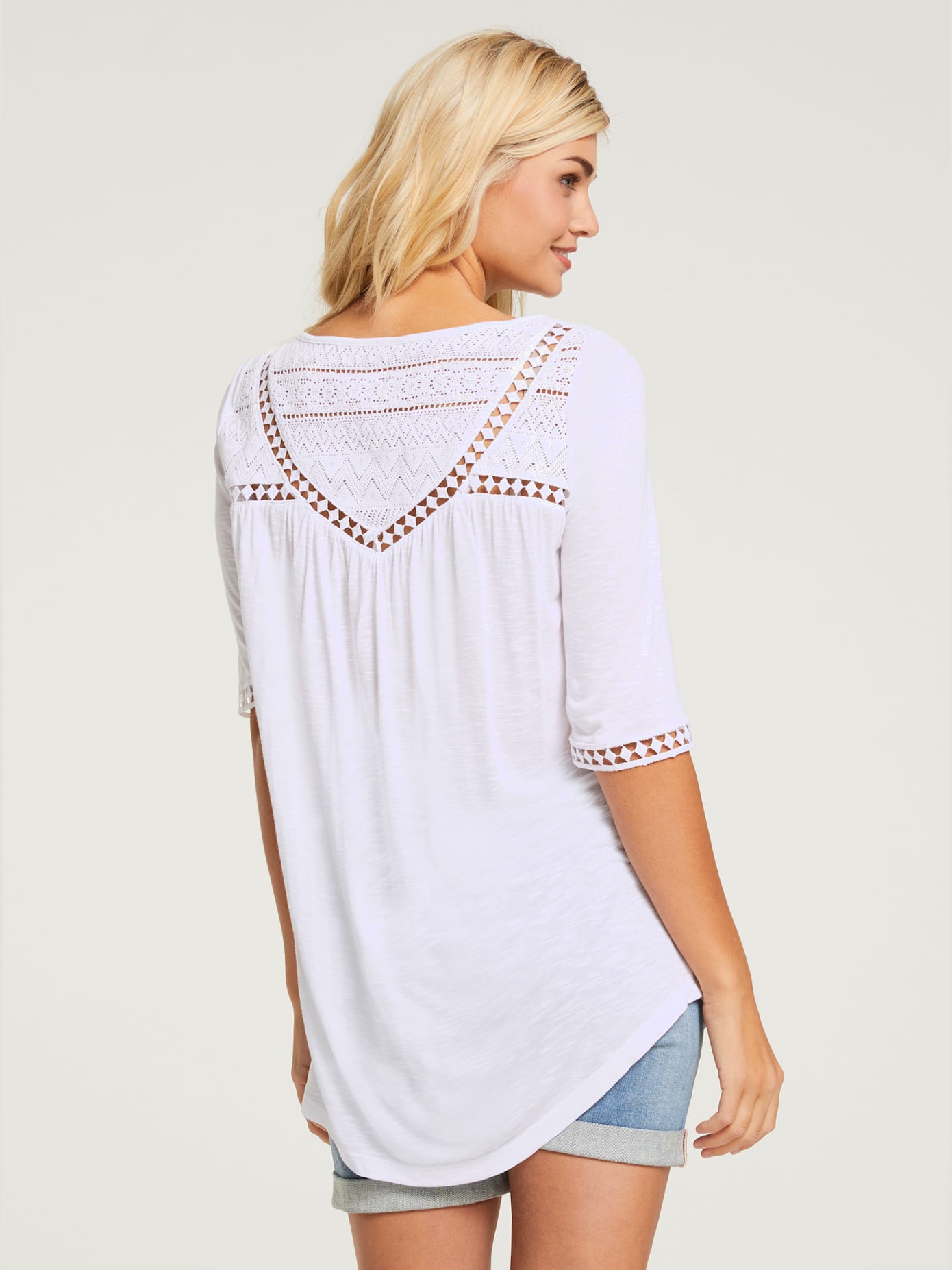 Shirt détails en dentelle tendance