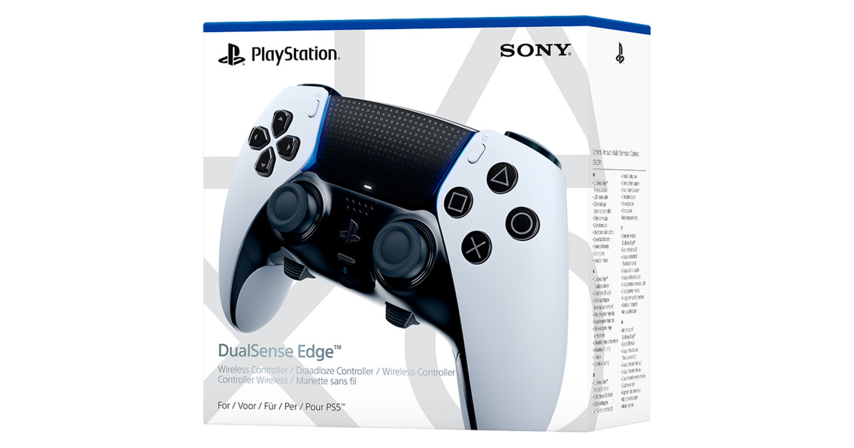 SonyDualSense Edge Wireless-Controller V2  (Wit/zwart, voor Playstation 5)