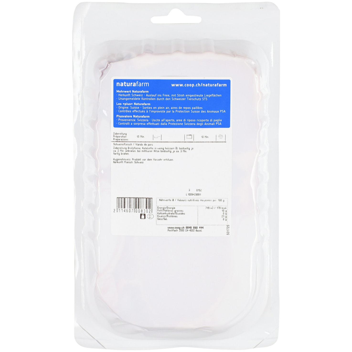 Naturafarm Schweinskotelett 2 Stück ca. 400g