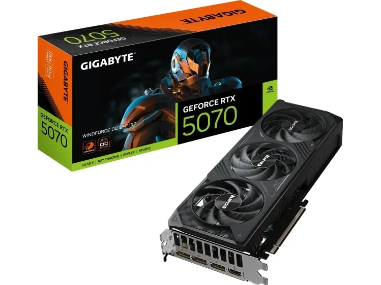 Gigabyte GeForce RTX 5070 WINDFORCE OC SFF 12G - Grafikkort - GeForce RTX 5070 - 12 GB GDDR7 - PCI Express 5.0 - 3 x DisplayPort, HDMI
