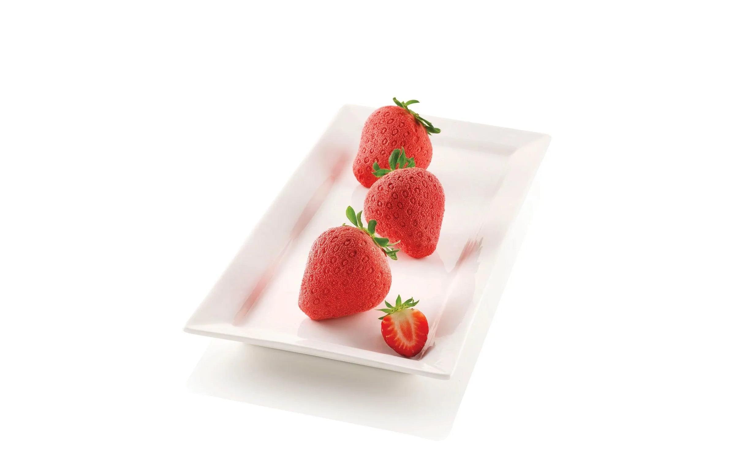 Motiv-Backform Silikonbackform ErdbeereBackform für einen tollen Kuchen bzw Törtchen mit besonderer Optik.