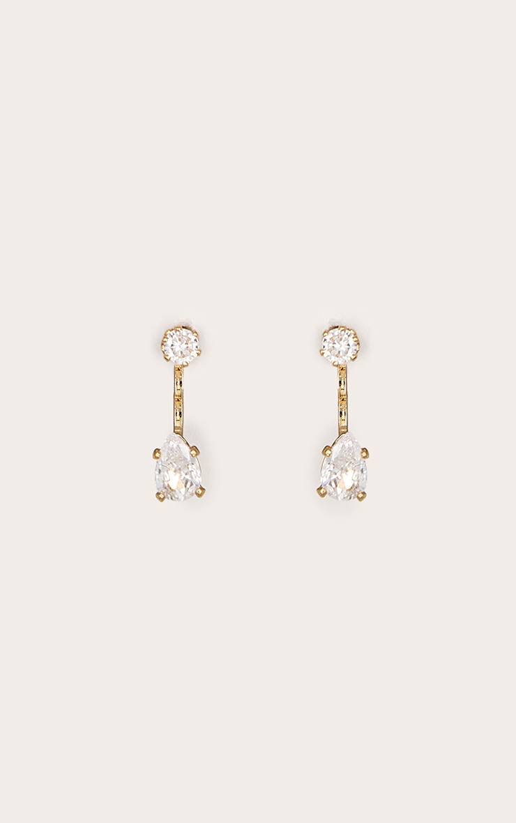 Boucles D'oreilles Courbées Ornées De Strass