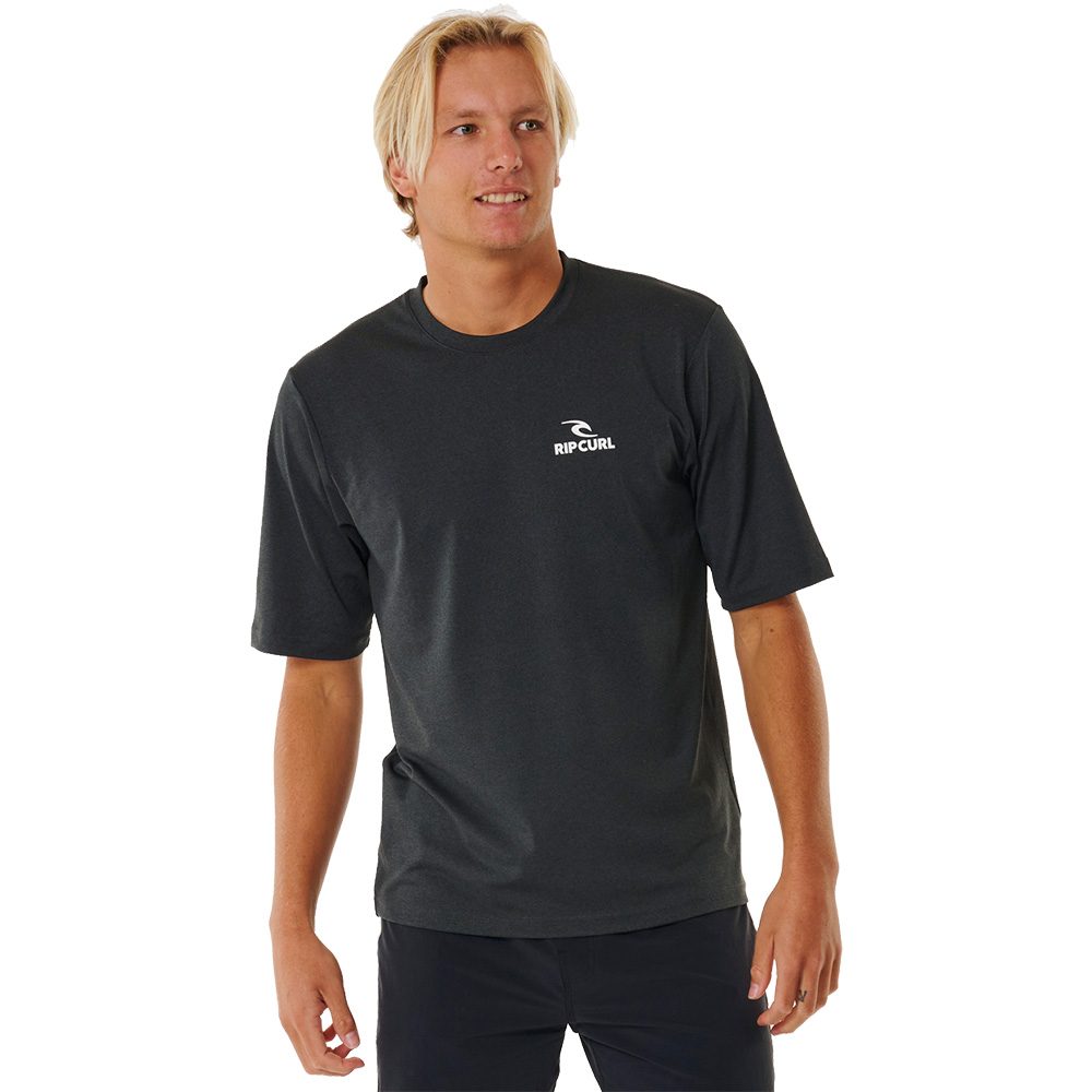 Rip Curl Stack UPF UV-Shirt Herren black marle