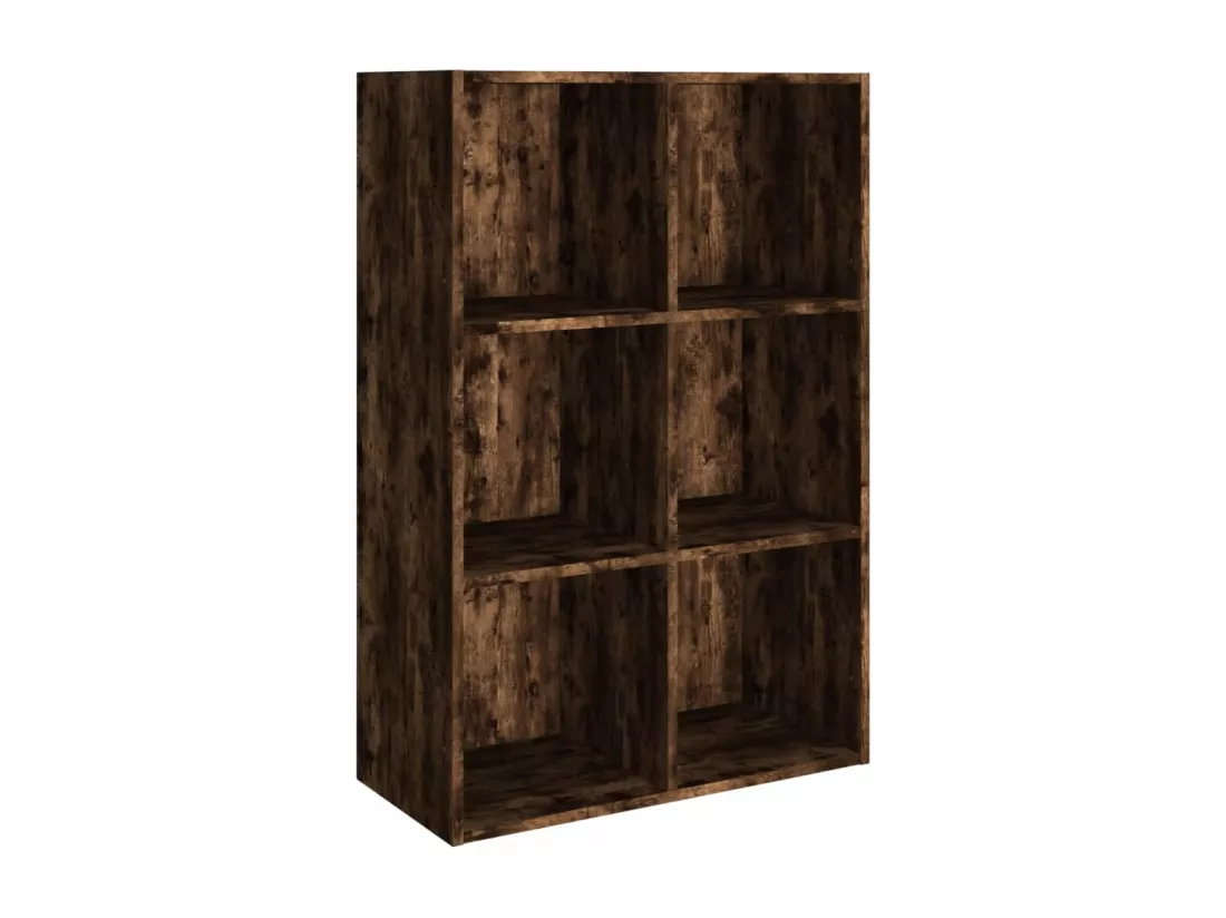 Bibliothèque/Buffet Chêne fumé 66x30x98 cm Bois d'ingénierie