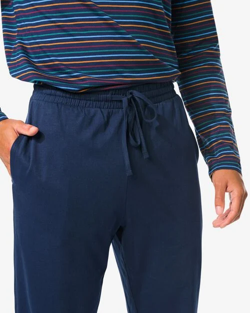 pyjama homme rayé bleu foncé