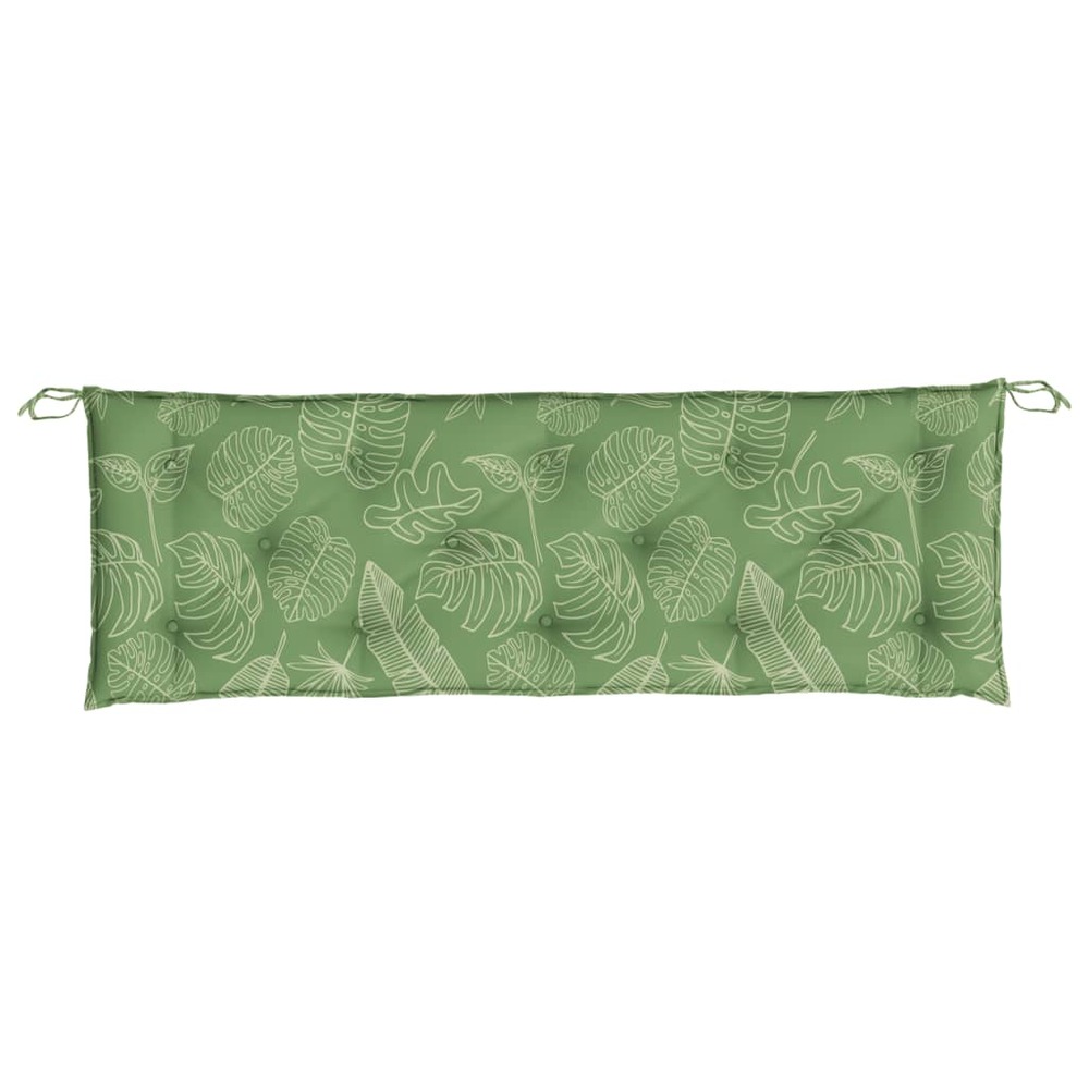 Coussins de banc de jardin lot de 2 motif de feuilles tissu