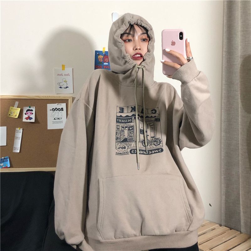 Iduna - Cartoon bedrukte hoodie