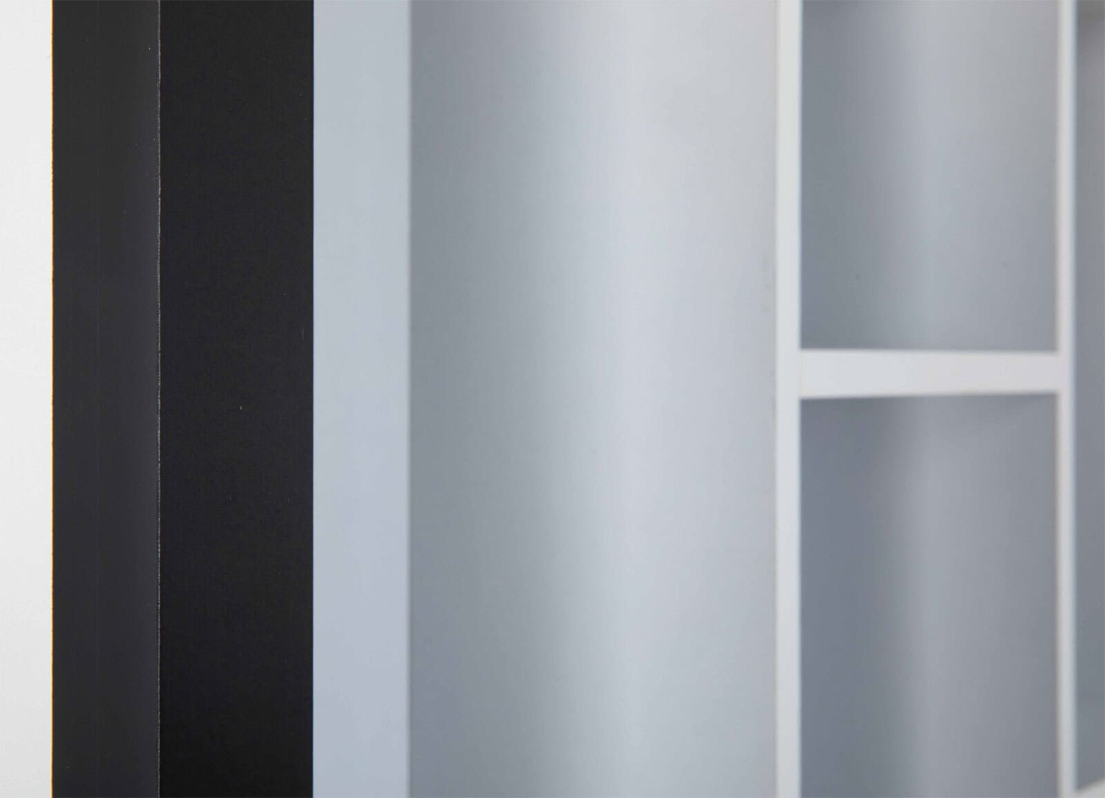 Sammlervitrine LENNY 66,5x66,5x13,7 cm Schwarz/Weiß