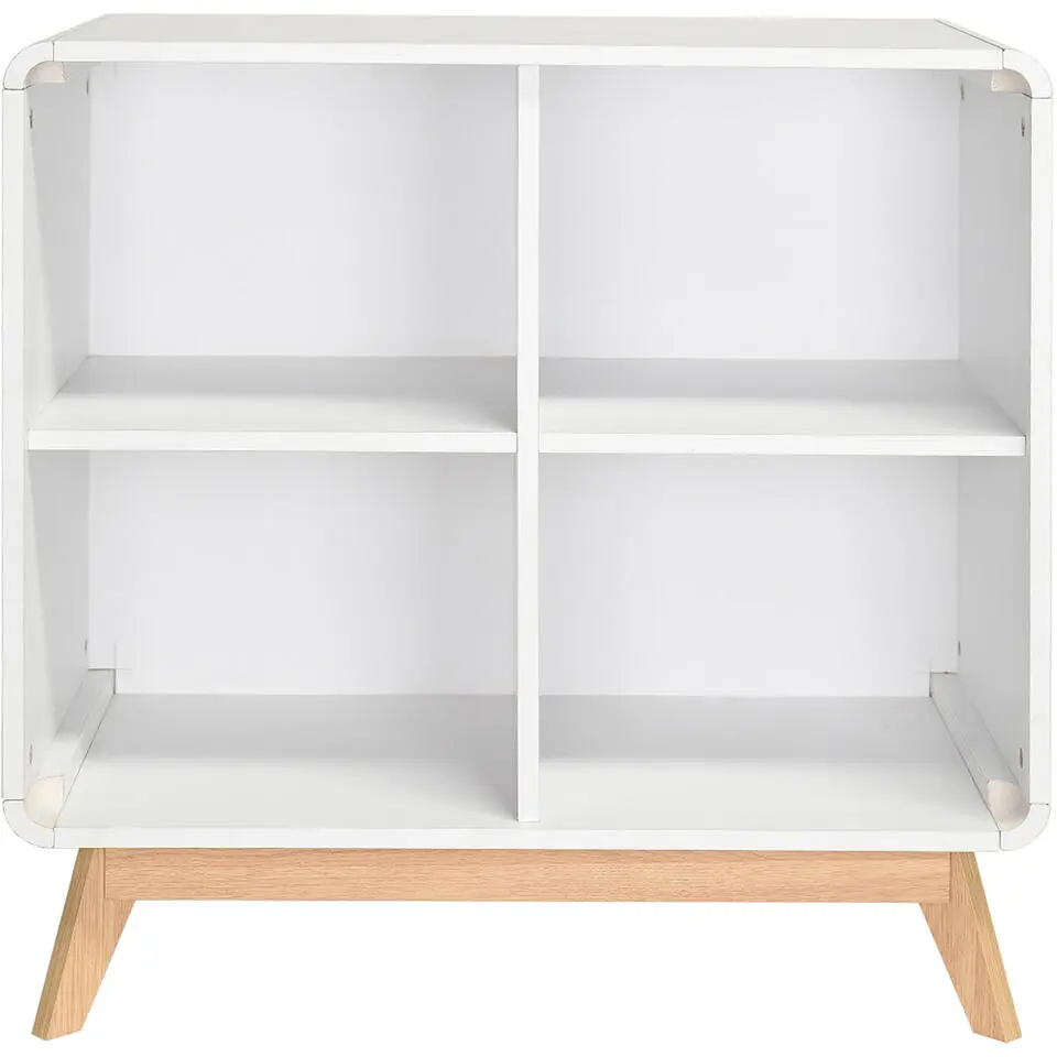 Cassie - Boekenkast met 4 planken wit van spaanplaat