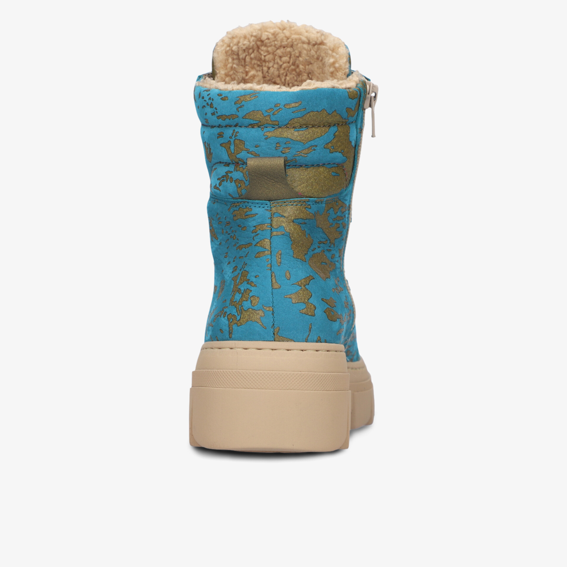 waldläufer Damen Schnürstiefeletten türkis