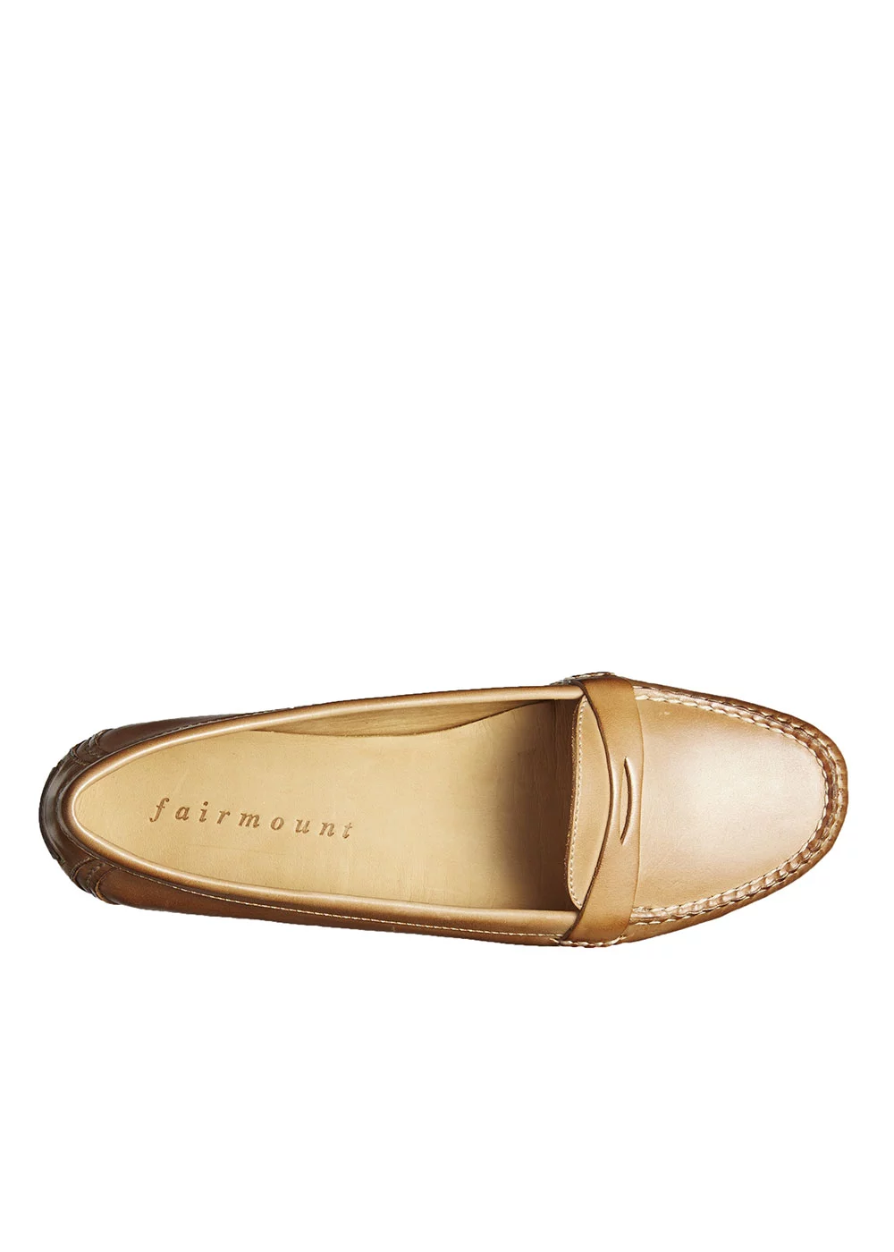 MOCASSIN ROUND MOC CUIR GOLD
