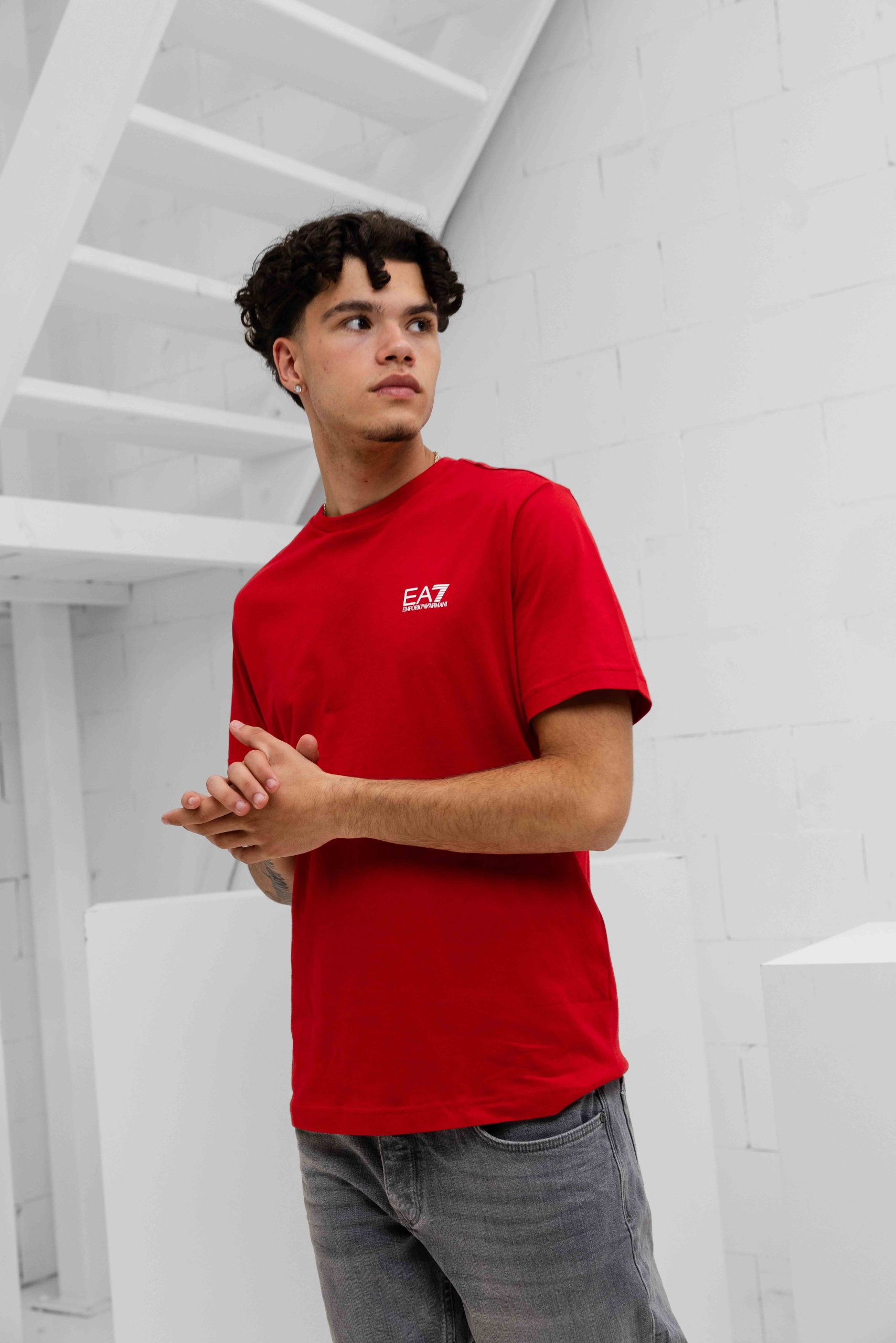 EA7 Emporio Armani 8NPT25 T-Shirt Heren Rood