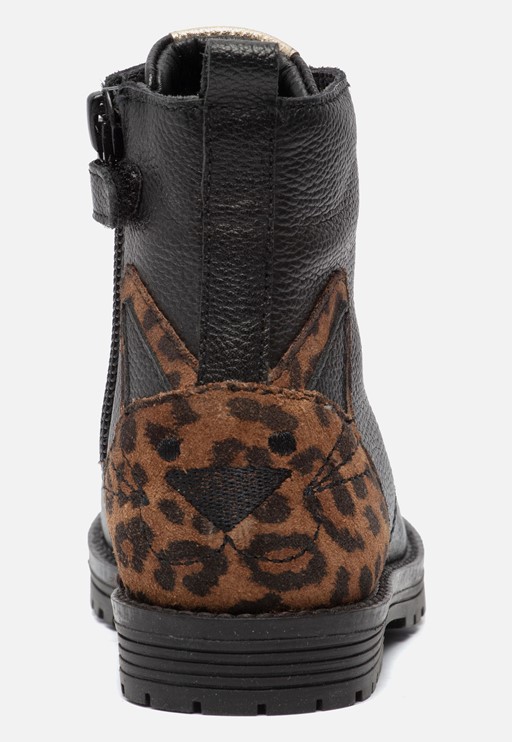 Muyters Veterboots zwart Leer 22604