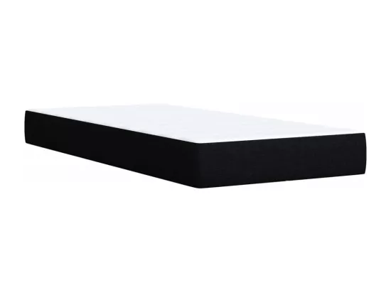 Sommier à lattes de lit avec matelas Noir 90x190 cm Tissu