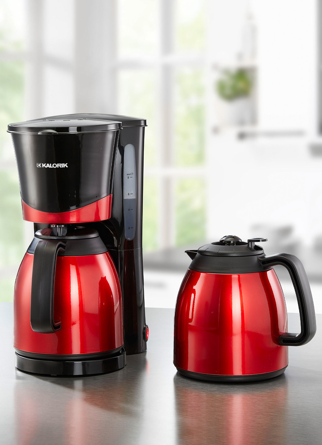 Thermo-Kaffeemaschine mit 2 Thermokannen