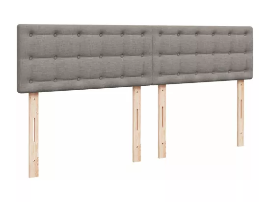 Sommier à lattes de lit avec matelas Taupe 180x200 cm Tissu