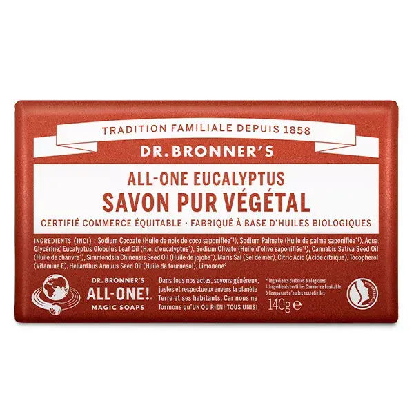 Sabonete Vegetal Puro de Eucalipto Dr. Bronner's 140g