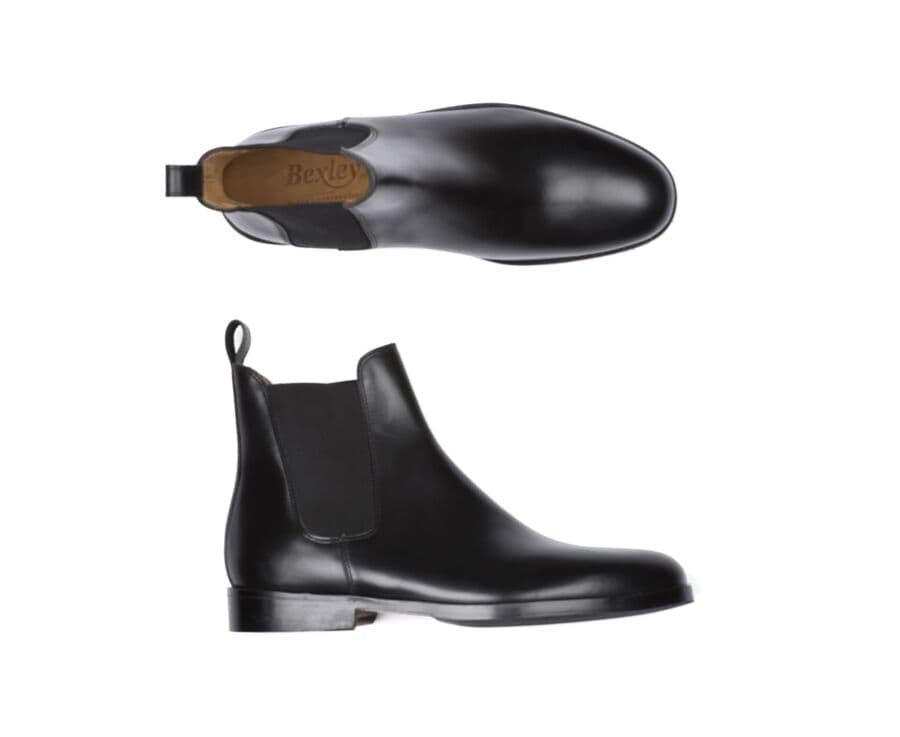 Chelsea boots cuir homme Noir - FLAGER PATIN
