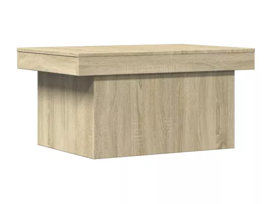 Table basse chêne sonoma 80x55x40 cm bois d'ingénierie