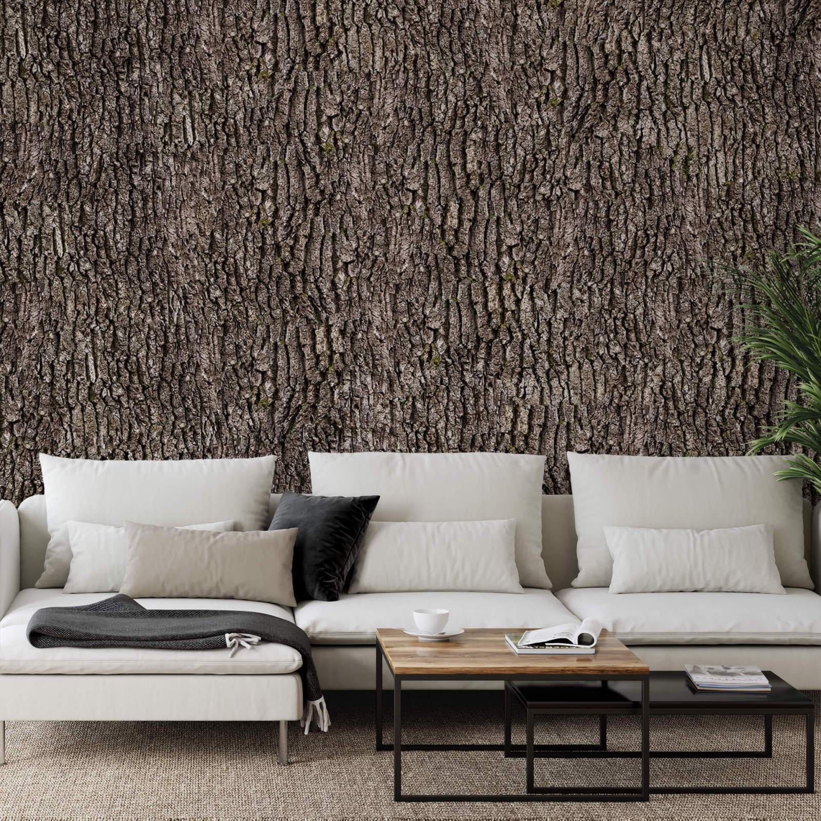 Fototapete DESIGNWALLS 2.0 - braun-grau - Holz - 2,6 Meter