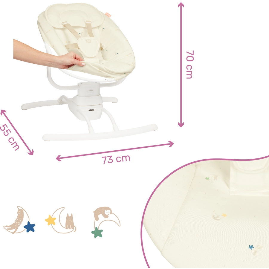 babymoov Ferngesteuerte Babyschaukel Creme