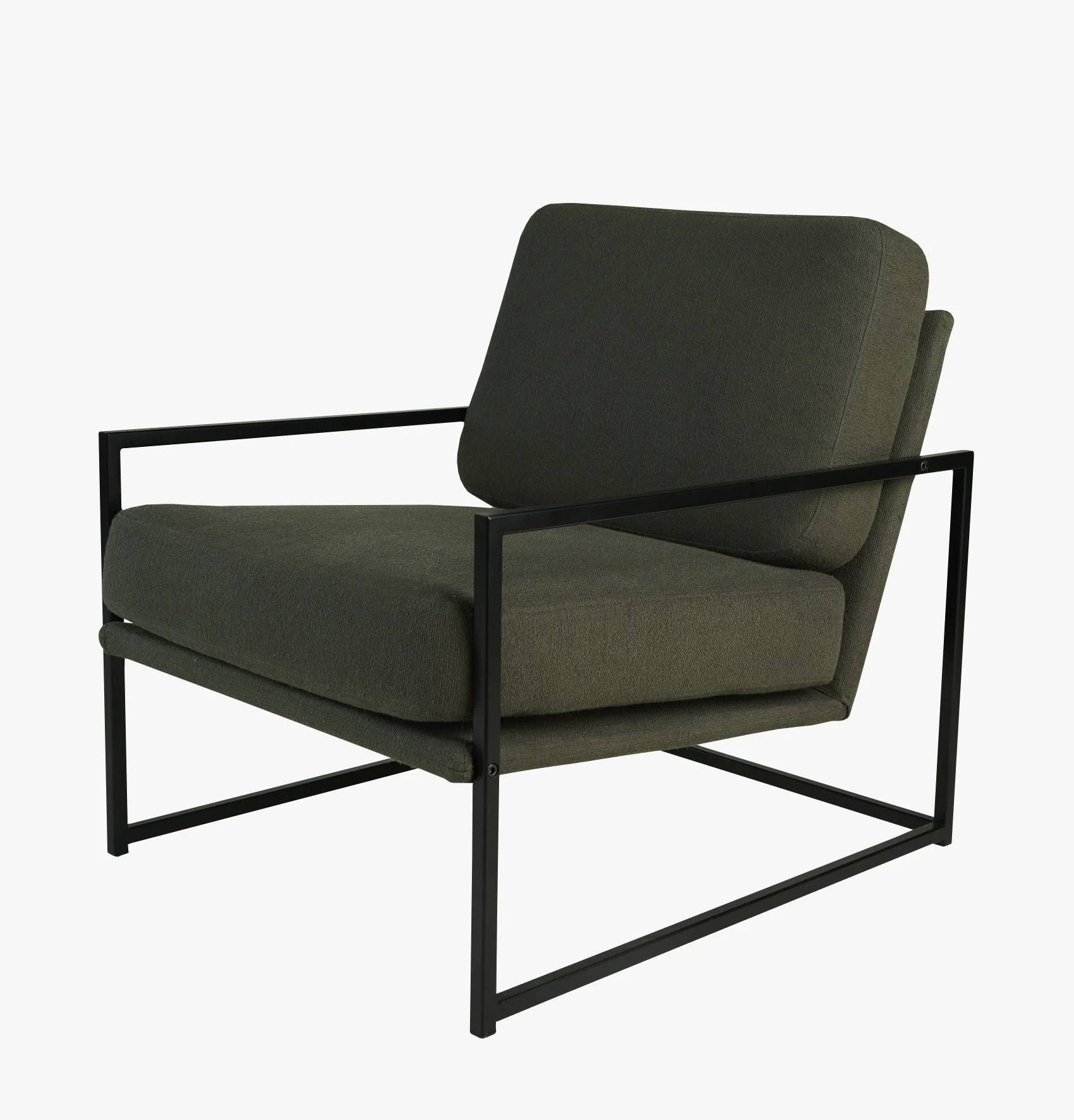 Loungestol olivengrønn - 66x86x78 cm