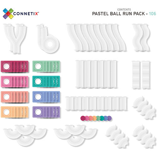 Connetix knikkerbaan - pastel - 106st