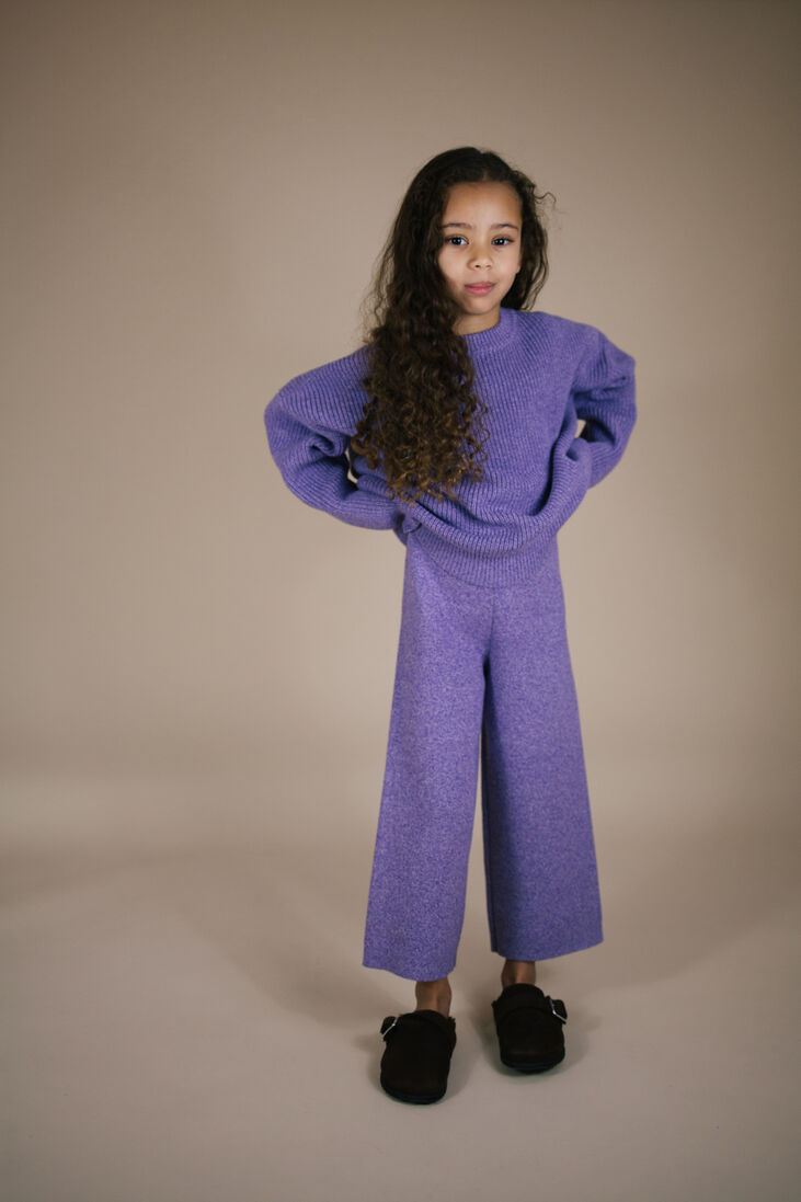 DAILY BRAT paarse daily brat  charlie knitted pants lilac