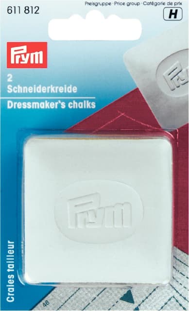 Skredderkritt 2 stk. Hvite Prym