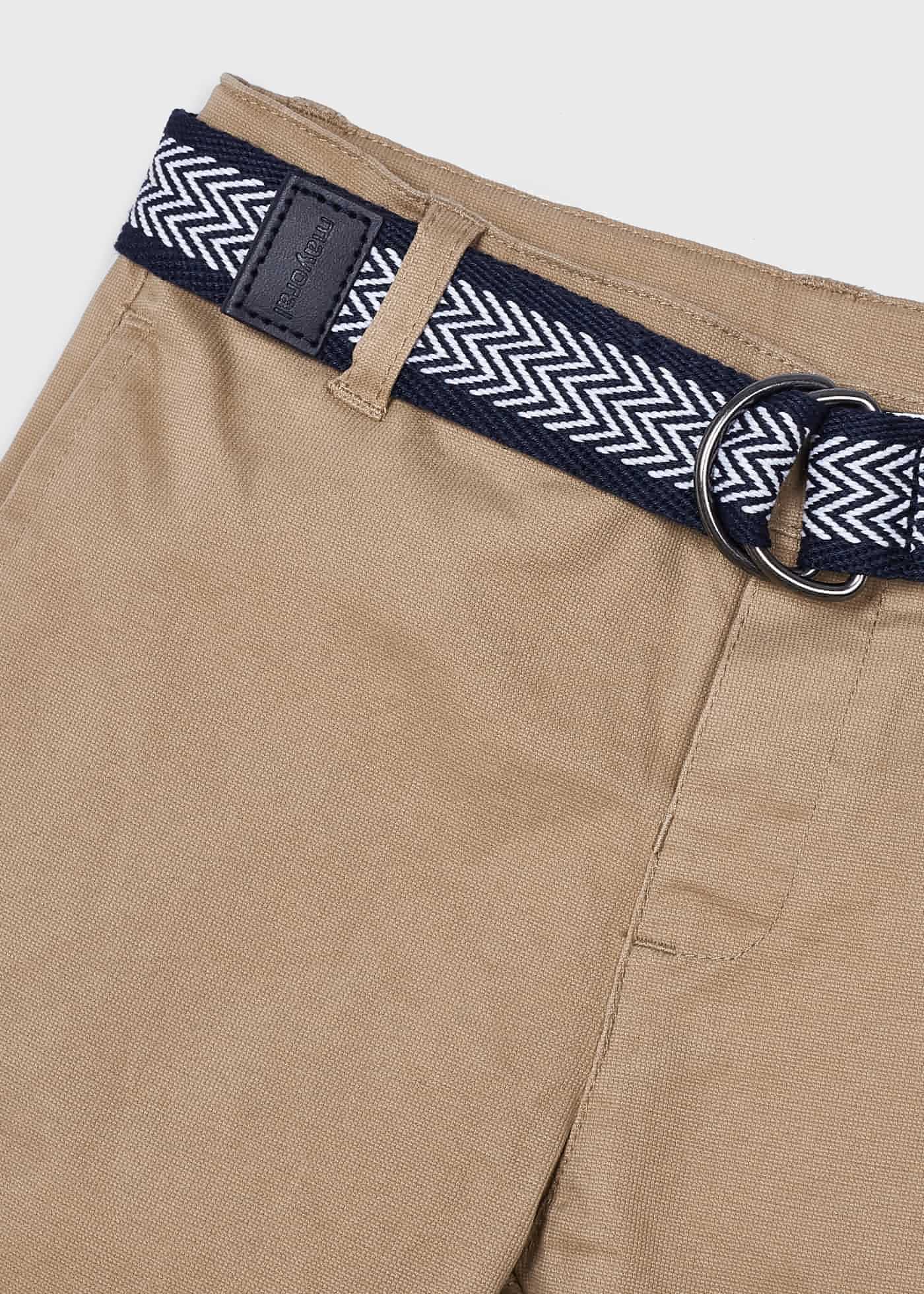 Calças chino com cinto para meninos