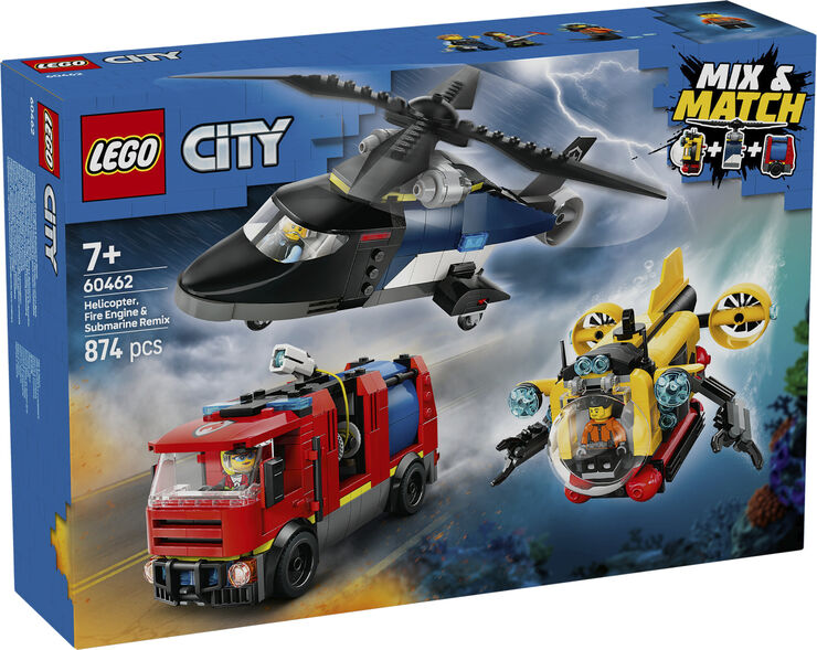 Lego Remix - helikopter. brandbil og ubåd 60462