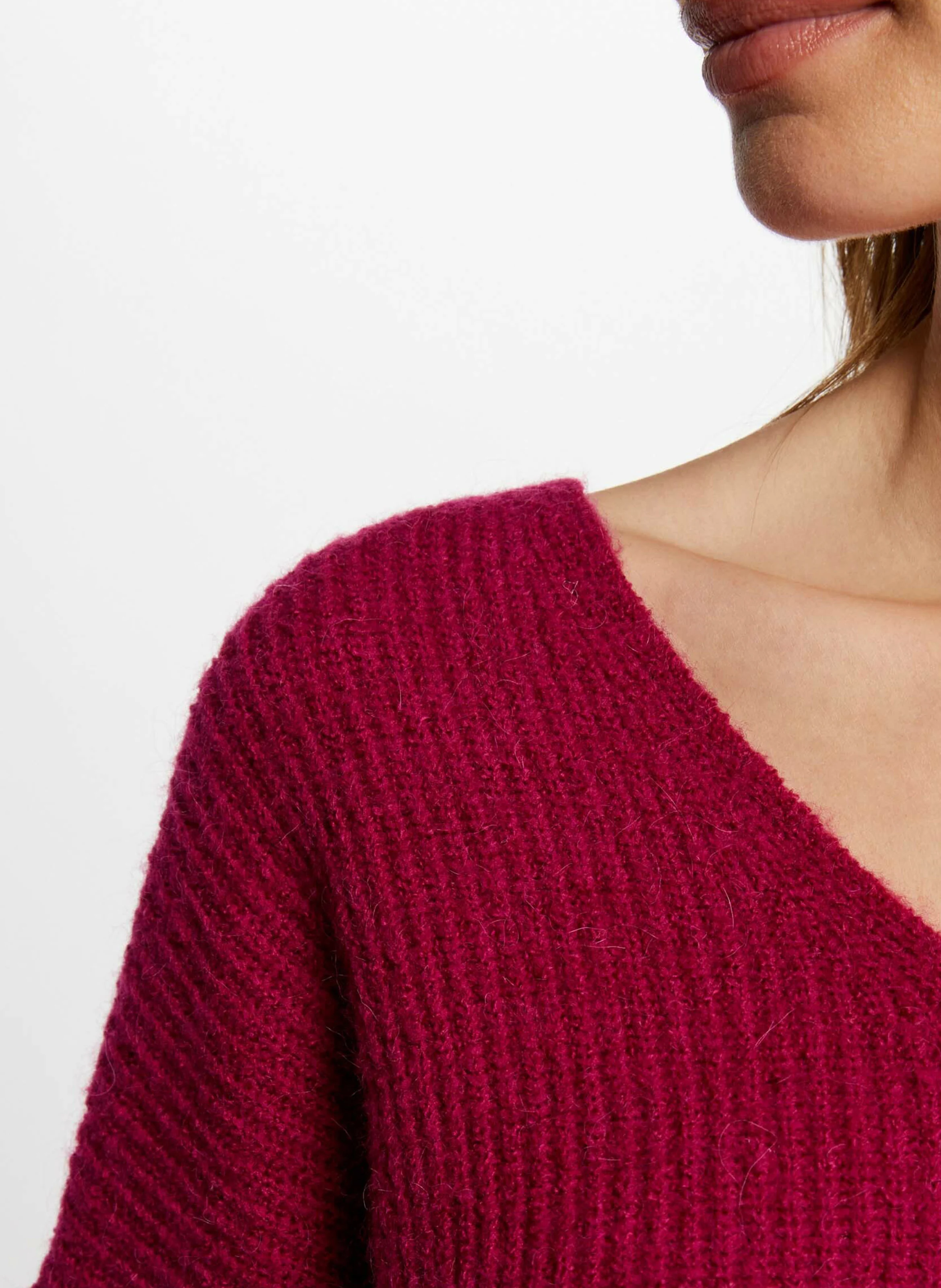 MBLEUET - Pull col V| Violet