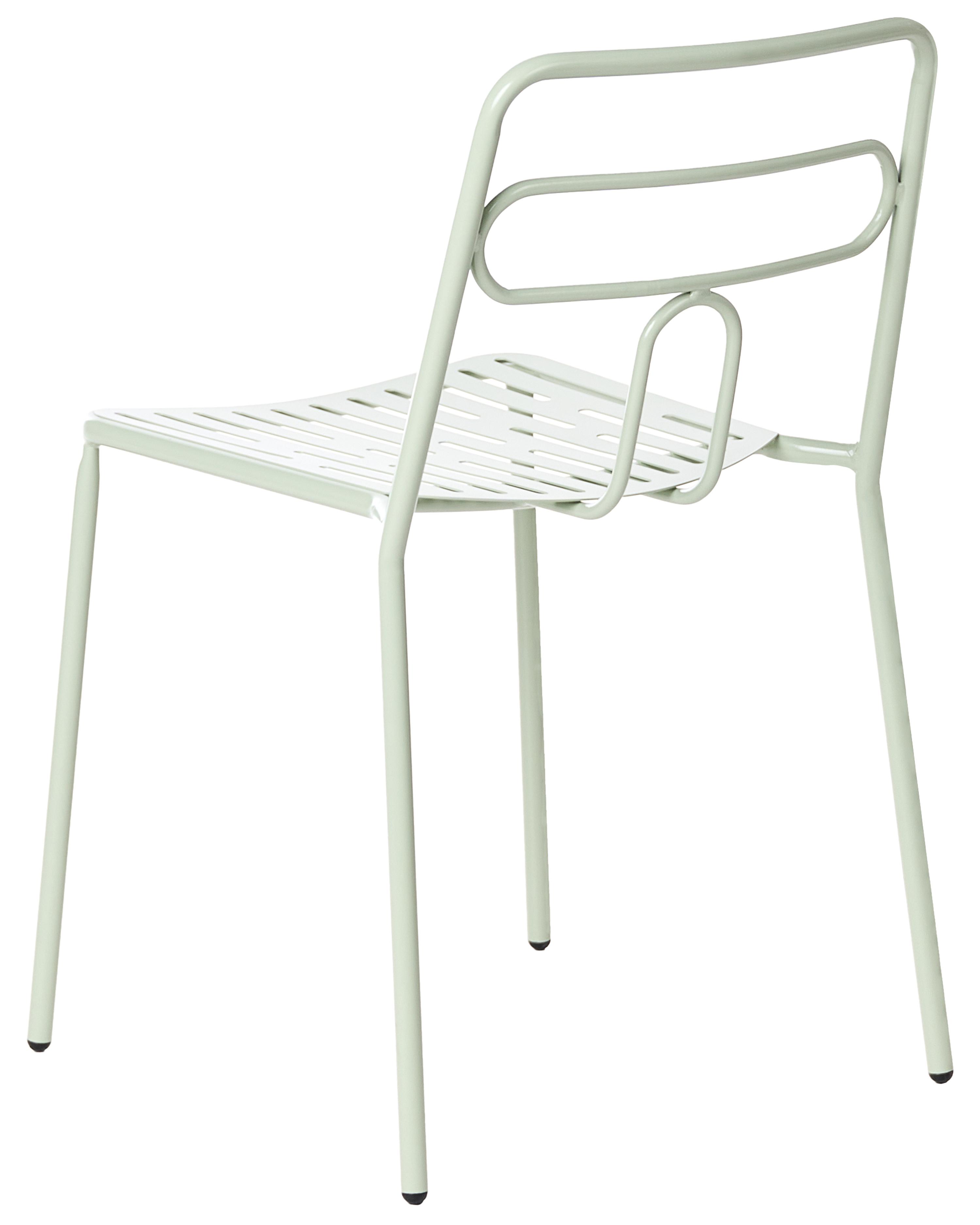 Set van 2 tuinstoelen AGEROLA Metaal Lichtgroen